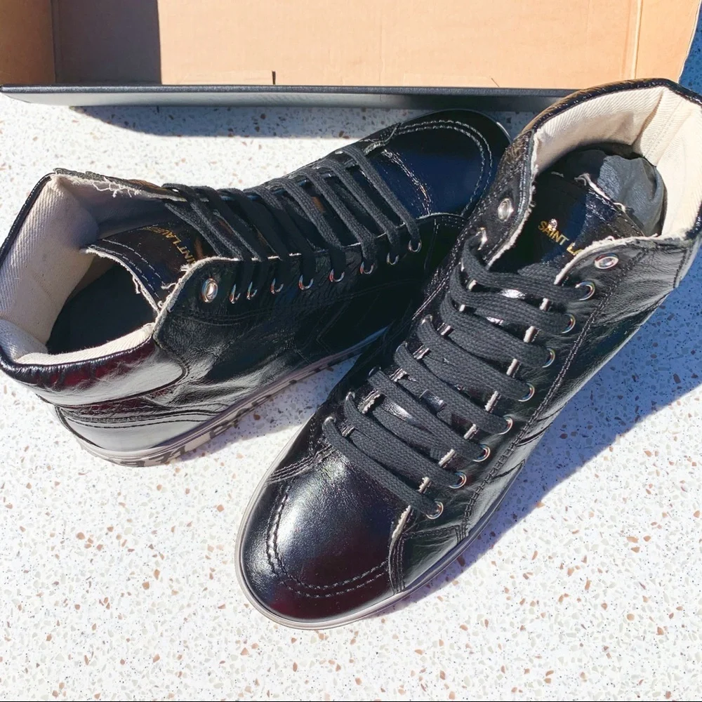 NIB Authentic Saint Lauren Moroder Hightop Sneaker​ - Picture 7 of 9
